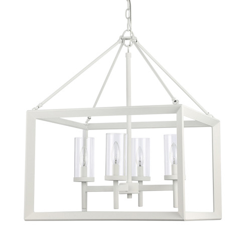 Smyth Four Light Chandelier in Natural White (62|2073-4 NWT-CLR)