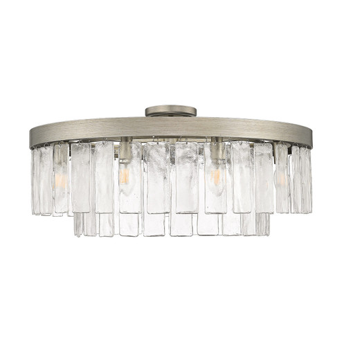Ciara Nine Light Semi-Flush Mount in Peruvian Silver (62|1768-9SF PS-HWG)