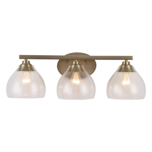 Ariella Three Light Vanity in Brushed Champagne Brass (62|1094-BA3 BCB-HCG)
