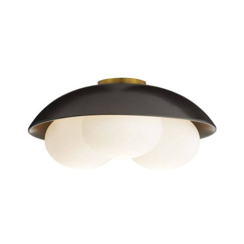 Glaze Three Light Flush Mount in Matte Black (314|GADFC02)