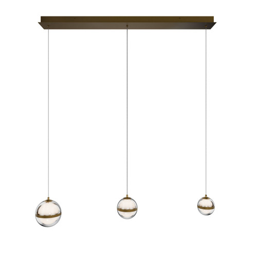 Cyllindra LED Chandelier in Aged Brass (34|PD-77503L-AB)