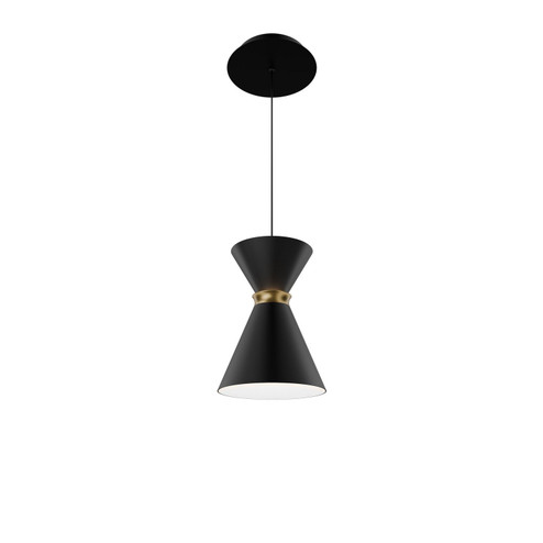 Pin Up LED Pendant in Black/Aged Brass (34|PD-57108-27-BK/AB)