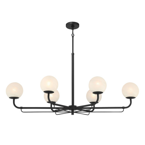 Whitehall Six Light Island Pendant in Dark Matte Black (7|3796-899)