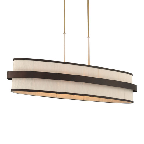 Harbor Wrap Eight Light Island Pendant in Legacy Brass (Painted) & Dark (7|3687-886)