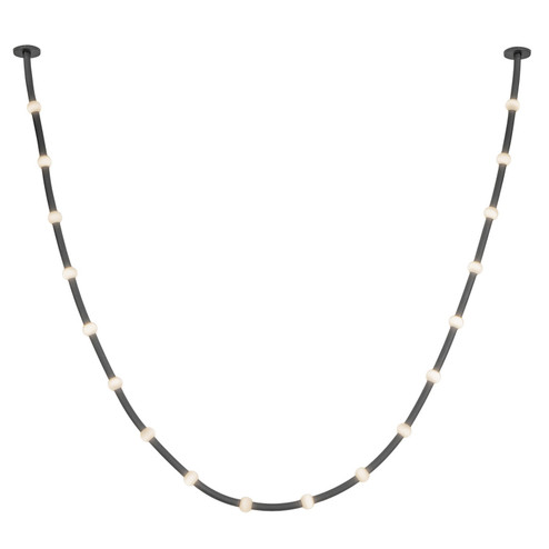 Corda LED Pendant in Black/Opal Glass (347|PD39317-BK/OP-UNV-010-RT)