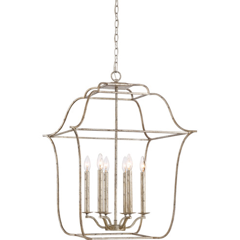 Gallery Six Light Foyer Pendant in Century Silver Leaf (10|GLY5206CS)
