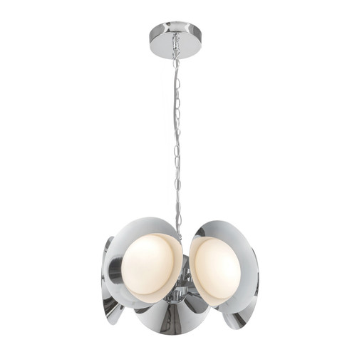 Cleo LED Chandelier in Chrome/Opal Glass (347|CH77916-CH/OP-UNV)