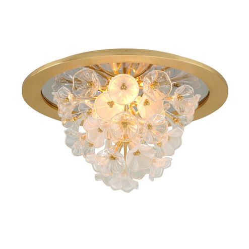 Jasmine Three Light Flush Mount in Gold Leaf (68|268-31-GL)