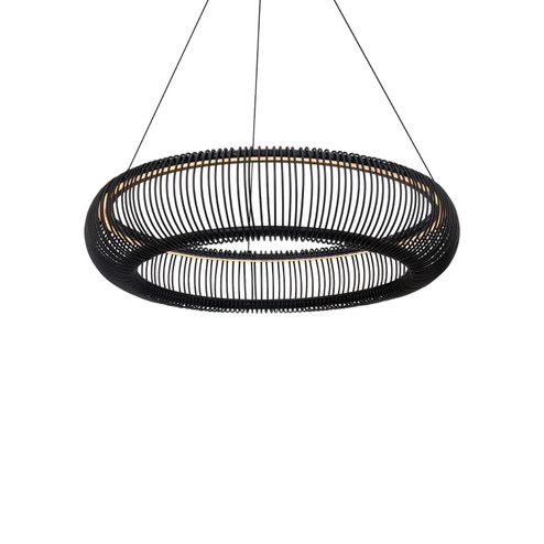 Lute LED Pendant in Black (281|PD-80528-27-BK)