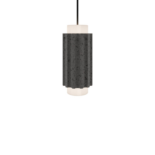 Caviar LED Mini Pendant in Beige Travertine/Aged Brass (281|PD-62516-30-WV/AB)