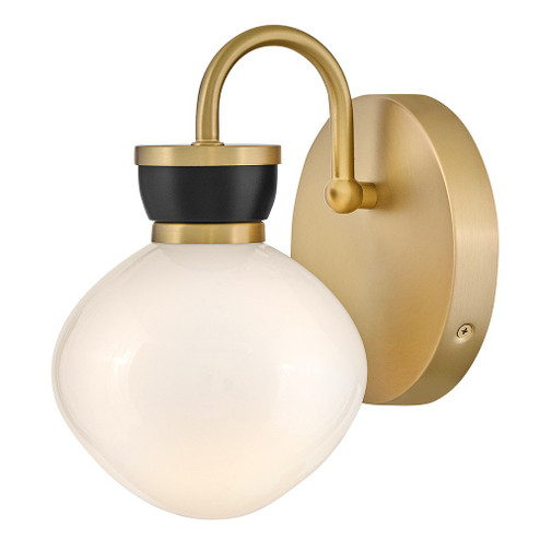 Lucy LED Wall Sconce in Lacquered Brass (531|85590LCB-BK)