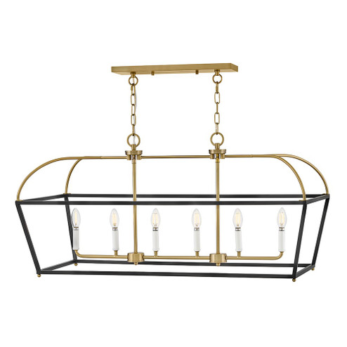 Tate LED Linear Chandelier in Black (531|84275BK-LCB)