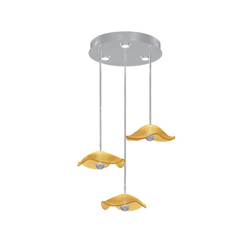Embark LED Pendant in Silver Leaf/Amber (48|100065-42)