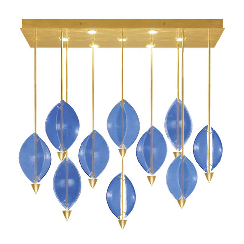 Embark LED Pendant in Gold Leaf/Blue (48|100056-31)