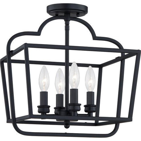 Blanche Four Light Semi-Flush Mount in Matte Black (10|BLA1714MBK)