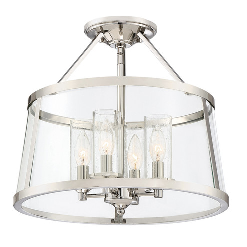 Barlow Four Light Semi-Flush Mount in Polished Nickel (10|BAW1716PK)