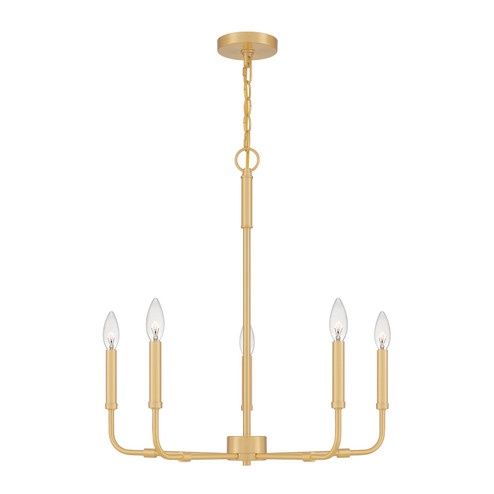 Abner Five Light Chandelier in Aged Brass (10|ABR5024AB)
