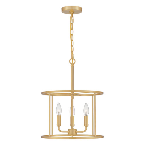 Abner Three Light Pendant in Aged Brass (10|ABR2814AB) Abner Three Light Pendant in Aged Brass (10|ABR2814AB)