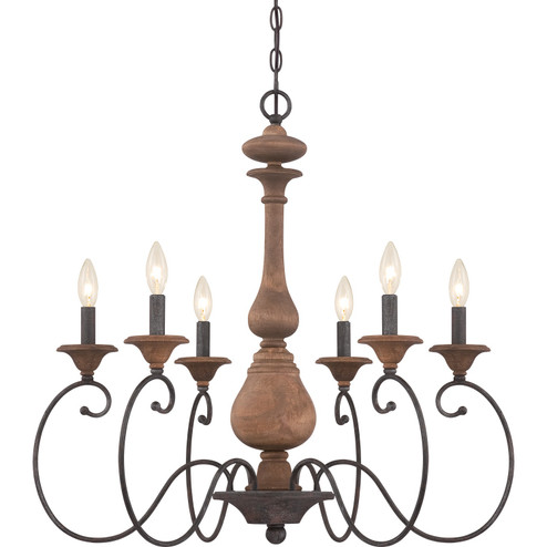 Auburn Six Light Chandelier in Rustic Black (10|ABN5006RK)