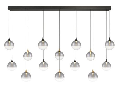 Iissa LED Linear Chandelier in Gold-Black Mix (40|48940-023)