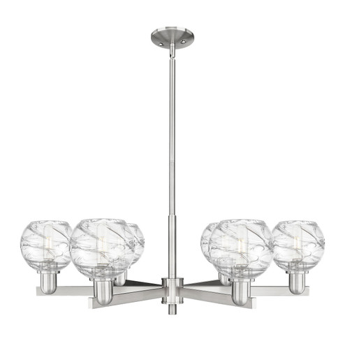 Arcadia Six Light Chandelier in Satin Nickel (405|716-6CR-SN-G1213-6CL)