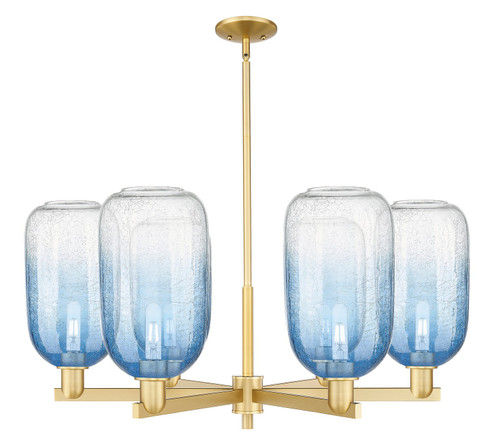 Arcadia Six Light Chandelier in Satin Gold (405|716-6CR-SG-G482-7SB)
