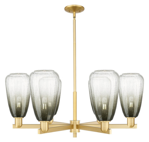 Arcadia Six Light Chandelier in Satin Gold (405|716-6CR-SG-G480-6SL)