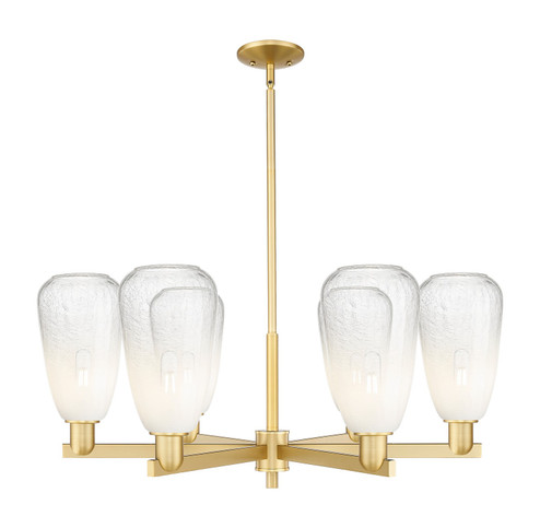 Arcadia Six Light Chandelier in Satin Gold (405|716-6CR-SG-G480-6OP)