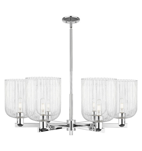 Arcadia Six Light Chandelier in Polished Chrome (405|716-6CR-PC-G559-8CL)