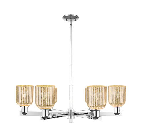 Arcadia Six Light Chandelier in Polished Chrome (405|716-6CR-PC-G559-5ME)