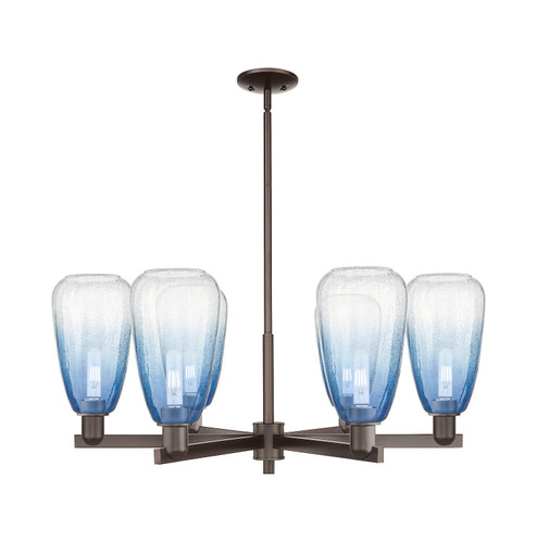 Arcadia Six Light Chandelier in Oil Rubbed Bronze (405|716-6CR-OB-G480-6SB)