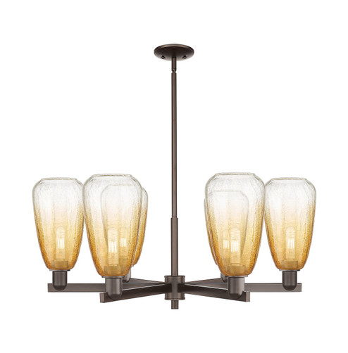 Arcadia Six Light Chandelier in Oil Rubbed Bronze (405|716-6CR-OB-G480-6AM)