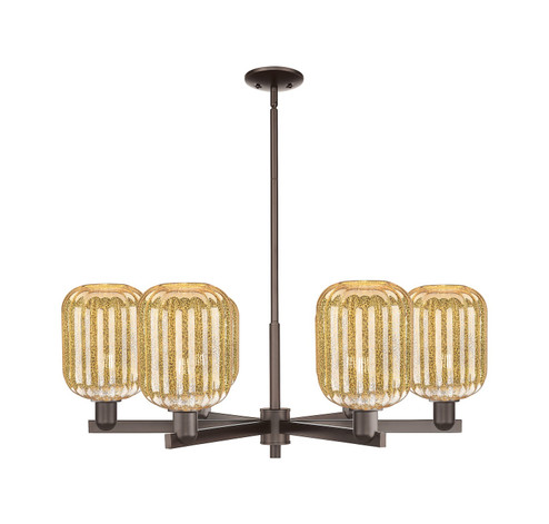 Arcadia Six Light Chandelier in Oil Rubbed Bronze (405|716-6CR-OB-G460-7ME)