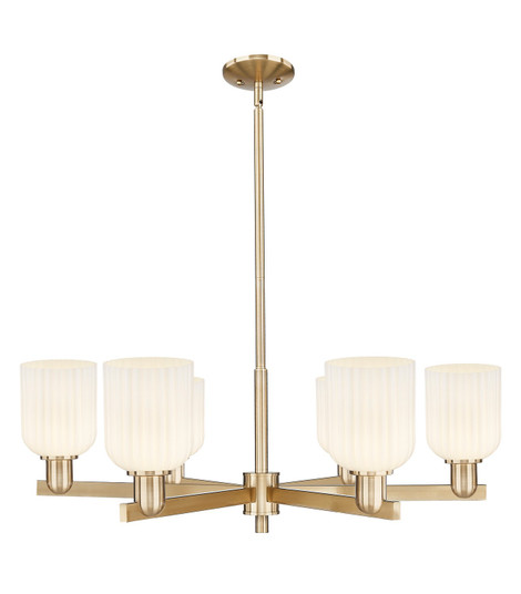 Arcadia Six Light Chandelier in Champagne Bronze (405|716-6CR-CB-G559-5GWH)