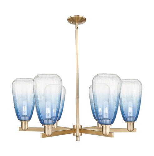 Arcadia Six Light Chandelier in Champagne Bronze (405|716-6CR-CB-G480-6SB)