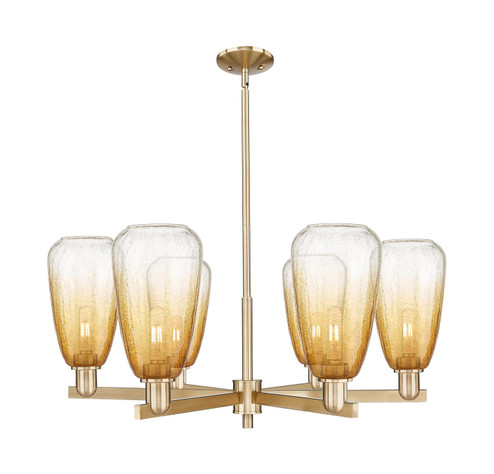 Arcadia Six Light Chandelier in Champagne Bronze (405|716-6CR-CB-G480-6AM)