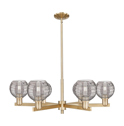 Arcadia Six Light Chandelier in Champagne Bronze (405|716-6CR-CB-G1213-6SM)