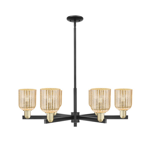 Arcadia Six Light Chandelier in Black Antique Brass (405|716-6CR-BAB-G559-5ME)