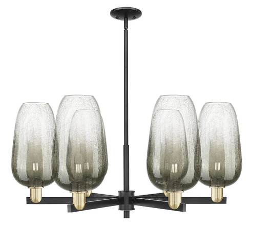 Arcadia Six Light Chandelier in Black Antique Brass (405|716-6CR-BAB-G484-7SL)