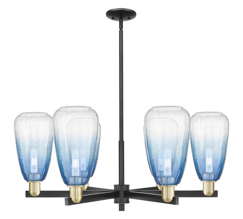 Arcadia Six Light Chandelier in Black Antique Brass (405|716-6CR-BAB-G480-6SB)