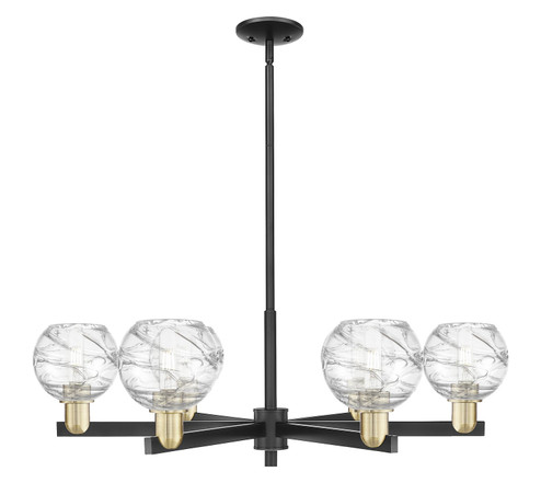 Arcadia Six Light Chandelier in Black Antique Brass (405|716-6CR-BAB-G1213-6CL)