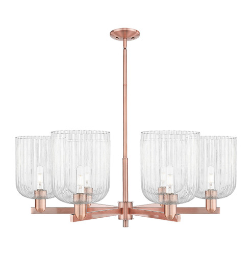 Arcadia Six Light Chandelier in Antique Copper (405|716-6CR-AC-G559-8CL)