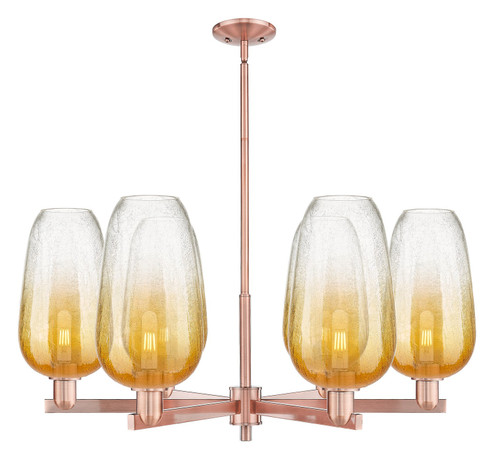 Arcadia Six Light Chandelier in Antique Copper (405|716-6CR-AC-G484-7AM)