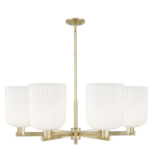Arcadia Six Light Chandelier in Antique Brass (405|716-6CR-AB-G559-8GWH)