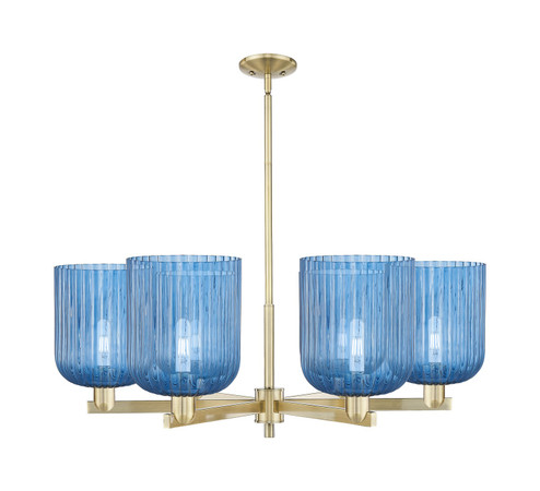 Arcadia Six Light Chandelier in Antique Brass (405|716-6CR-AB-G559-8BL)