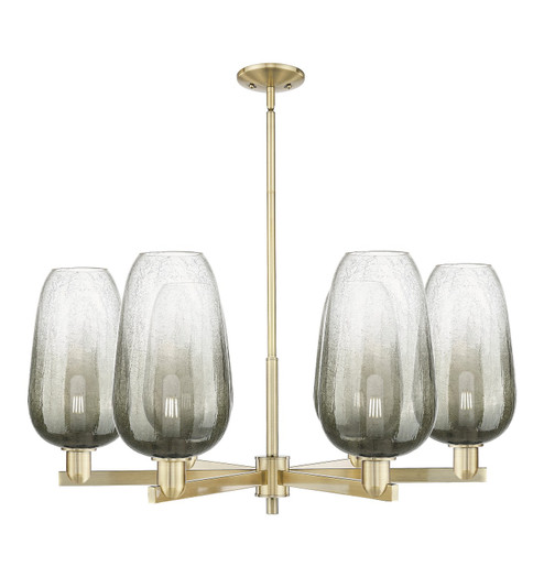 Arcadia Six Light Chandelier in Antique Brass (405|716-6CR-AB-G484-7SL)