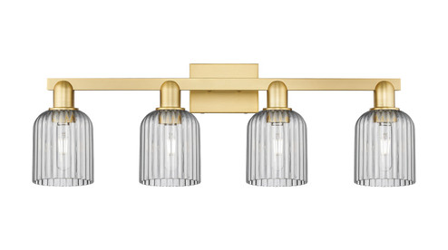 Arcadia Four Light Bath Vanity in Satin Gold (405|716-4W-SG-G559-5SM)