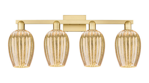Arcadia Four Light Bath Vanity in Satin Gold (405|716-4W-SG-G457-6ME)