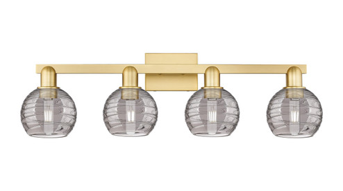 Arcadia Four Light Bath Vanity in Satin Gold (405|716-4W-SG-G1213-6SM)