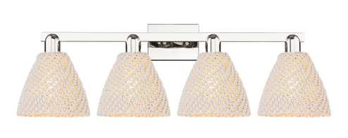 Arcadia Four Light Bath Vanity in Polished Nickel (405|716-4W-PN-NBD-75-NAT)